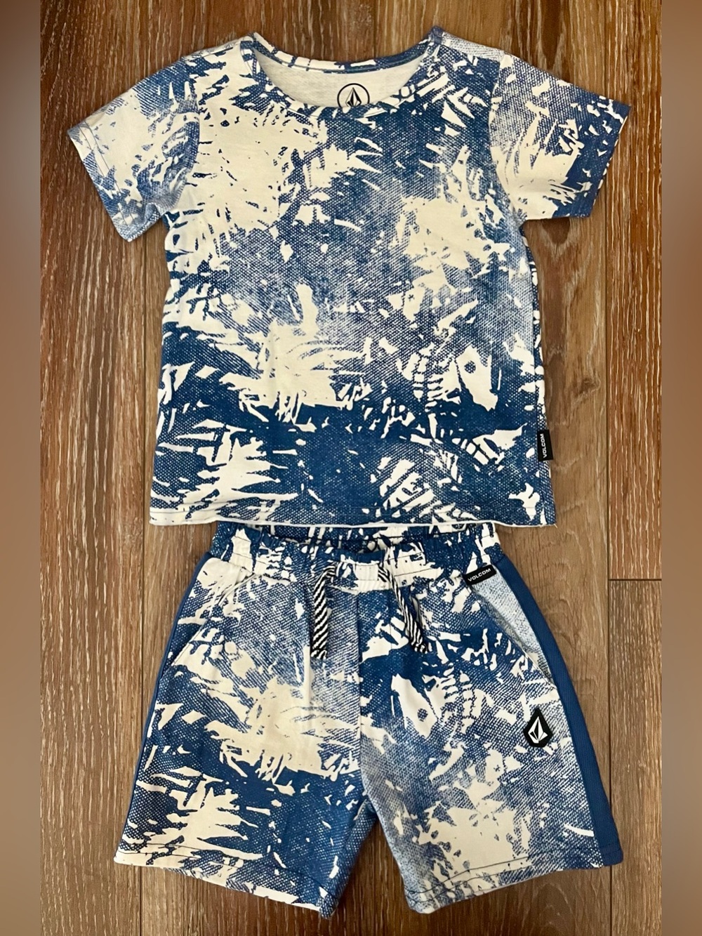 Toddler Boy Volcom Palm Tree Printed Pull On Short & T-Shirt Set Size 2T